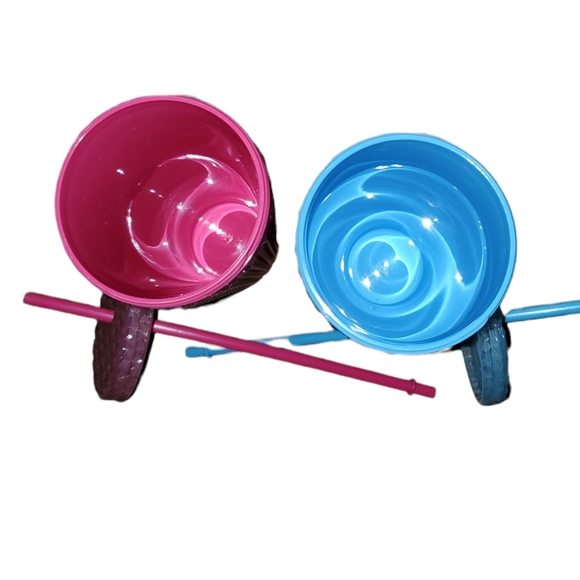 2 26 oz Travel Tumbler Double Walled Diamond Textured Studded Acrylic Straw NWT - Picture 5 of 6